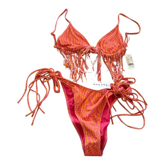 Storm Reid x Pacsun Ayanna Fringe Bikini *Both pieces size small - Picture 3 of 5